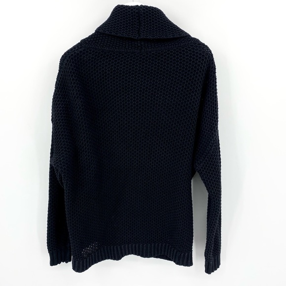 BEBE Oversize Cowl Neck Black Knit Chunky Sweater Size M - Picture 4 of 13